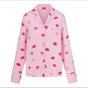 SKIMS Cherry Blossom Lipstick Button Up Top